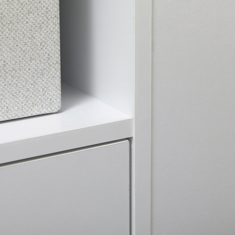 Carrello da Cucina con Armadietto e Ripiani Regolabili 75x39,5x88 cm Bianco   