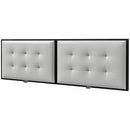 Testiera Letto Matrimoniale in Microfibra Imbottita Trapuntata a Bottoni per Letti da 180cm  Grigio Chiaro