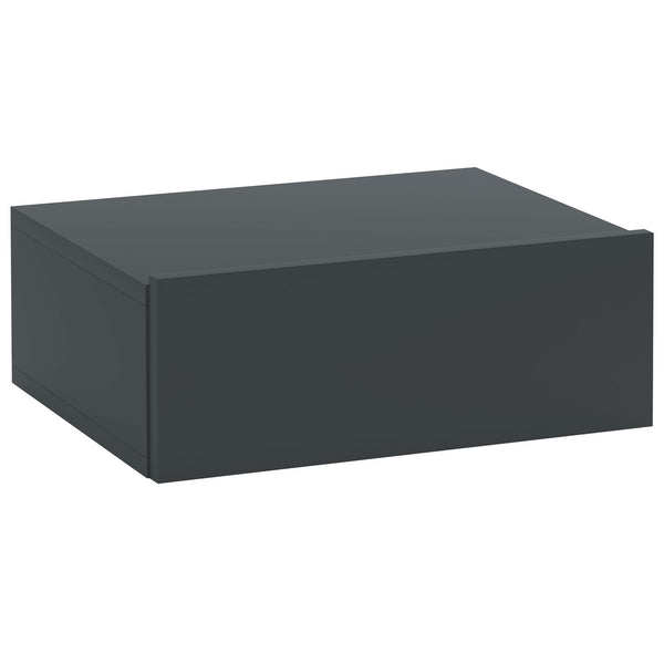 sconto Comodino Sospeso Moderno 40x30x15 cm con Cassetto in Legno Nero