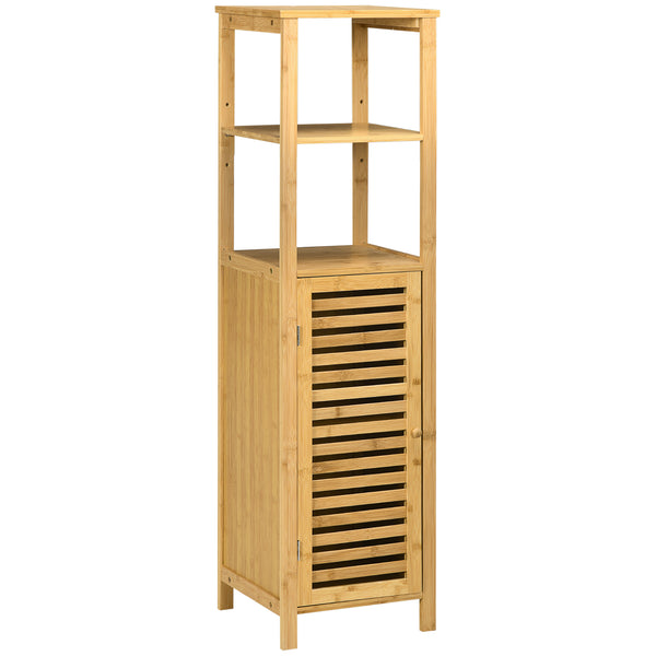 Armadietto Bagno 1 Anta 2 Ripiani 32,9x29,9x120 cm in Bambù Legno Naturale prezzo
