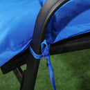 Cuscino per Sedie da Giardino 100x50 cm in Poliestere Blu