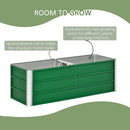 Fioriera da Giardino Senza Fondo con 2 Aree di Coltivazione 125x47x40 cm in Acciaio Verde