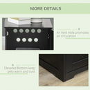 Lettiera per Gatti con Porta Magnetica 48,5x53x51,5 cm in MDF e Truciolato Nera