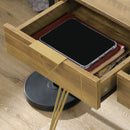 Consolle Fissa da Ingresso con 3 Cassetti 120x55x79 cm in Truciolato e Acciaio