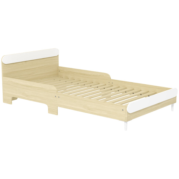prezzo Letto Singolo per Bambini Basso con Sponde Laterali Alte 194,8x103x60,5 cm Bianco e color Legno