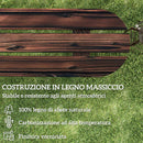 Panchina da Giardino 120x29x39 cm con Gambe a Ruota di Carro e Seduta a Doghe Marrone   