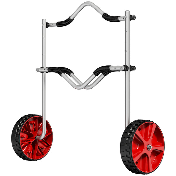 Carrello Porta Kayak Regolabile su 3 Livelli per Canoa e SUP  in Alluminio Argento e Rosso online