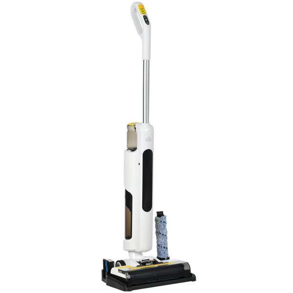 acquista Wet &amp; Dry Akku-Bodenreiniger Elektrobesen mit 2 Tanks Weiß