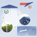 Gazebo Pieghevole da Giardino 2,45x2,45x2,45m in Acciaio e Tessuto Oxford Blu