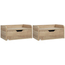 Set 2 Comodini Sospesi 40x30x19,5 cm in Truciolato Naturale