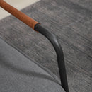 Sedia Imbottita 65,5x85x85 cm  in Tessuto Effetto Lino Grigia