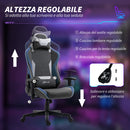 Sedia da Gaming 66x53x128-138 cm Reclinabile a 150°  Blu  