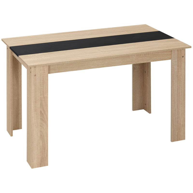 Tavolo da Pranzo Moderno per 4-6 Persone 120x69x75 cm Nero e Legno 