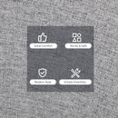 Sedia Moderna con Braccioli Imbottiti 57x56x72 cm in Tessuto Effetto Lino Grigio Chiaro 