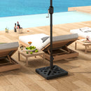 Base per Ombrellone Quadrata da 15kg Pali da 32-38-48 mm Nero  