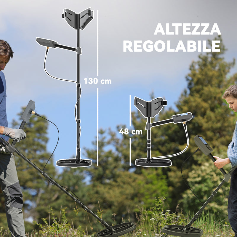 Metal Detector Professionale con 5 Modalità IP68 e Display LCD    