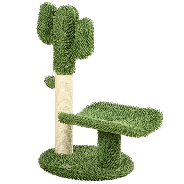 Albero Tiragraffi a Forma di Cactus 35x31x55,5 cm con Pallina Gioco Verde e Bianco prezzo