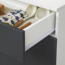 Credenza 70x42x177 cm in Legno truciolare Grigio e Bianco