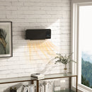 Termoventilatore da Parete Oscillante 54,5x12x21,5 cm in ABS Nero