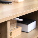 Mobile TV max 60" con 4 Ripiani e Armadietto a 2 Livelli 140x40x55,3 cm in MDF e  Acciaio