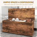 Panca Contenitore Capacità 60 kg 100x40x40 cm in Legno Marrone   