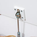 Panca Contenitore Portagiochi con Schienale in Legno 60x30x50 cm Azzurro  