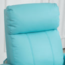 Poltrona Relax Massaggiante 68x88x98 cm con Telecomando e 8 Programmi Reclinazione e Poggiapiedi Azzurro 