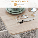 Tavolo Pieghevole Salvaspazio 120x80x73 cm in MDF e Acciaio Marrone