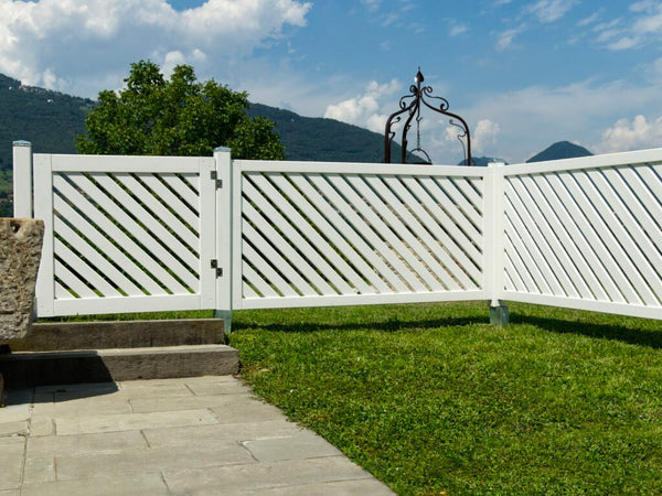 Cancello Recinzione da Giardino 100xH90 cm Selenia in Legno Laccato Bianco-1
