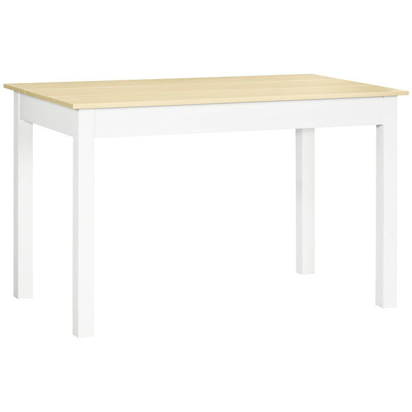 Tavolo da Pranzo 4-6 Persone 119x70x75cm Bianco e Legno prezzo