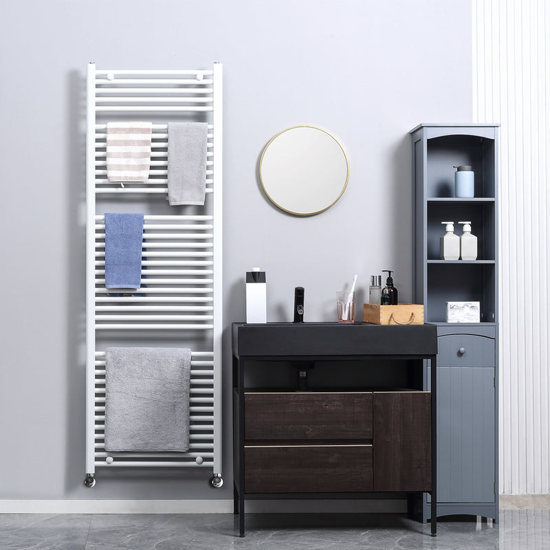 Termoarredo Scaldasalviette 39 Barre 60x180 cm in Acciaio Bianco