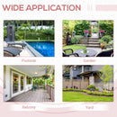 Tavolino da Giardino Pieghevole Salvaspazio 40x40x40 cm in Rattan Sintetico e Acciaio Grigio