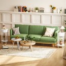 Set 2 Comodini con Cassetto Rotondi Ø35,5 x 71 cm in Legno Bianco 