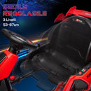 Go Kart Elettrico per Bambini 24V 12km/h con Seggiolino Regolabile Rosso  