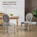 Set 2 Sedie 51x55x 96 cm in Legno e Tessuto Grigio