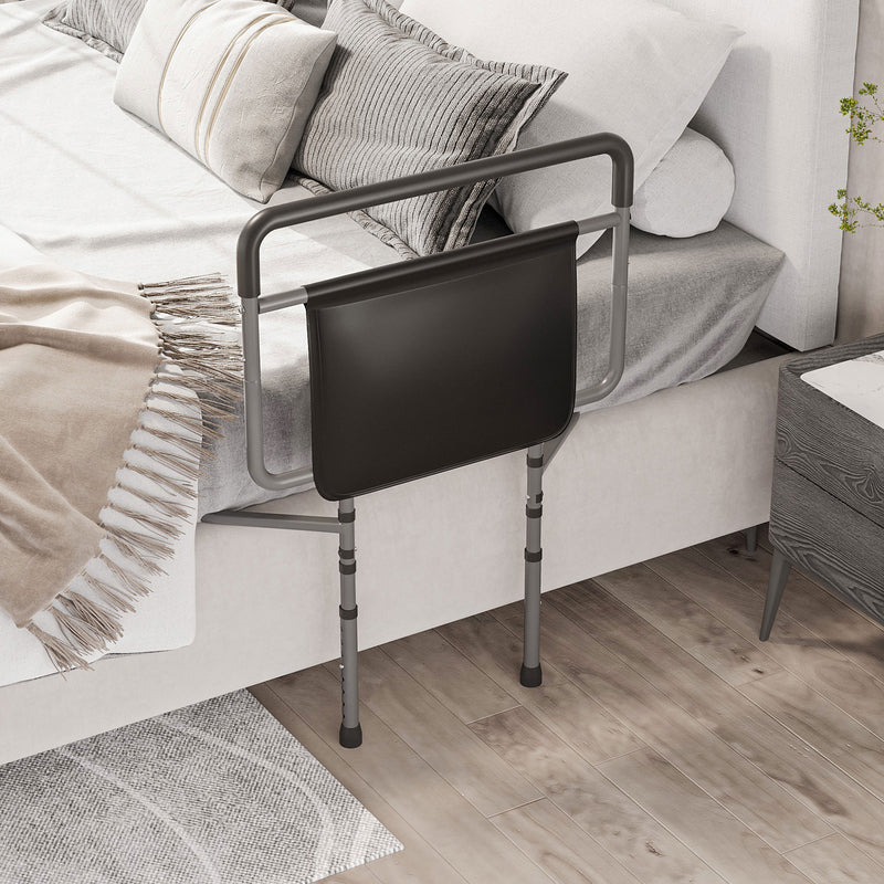 Sponda Anticaduta Letto per Anziani e Disabili 8 Altezze Regolabili Grigio  