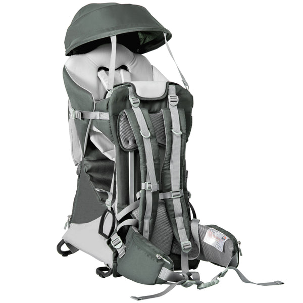 Zaino Porta Bimbo fino a 18 kg 37x70x91 cm Cintura e Spallacci Regolabili in Alluminio con Tettuccio Giallo e Verde acquista