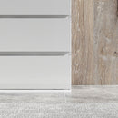Cassettiera 4 Cassetti 55x33x80 cm Design Moderno in Legno Bianco 