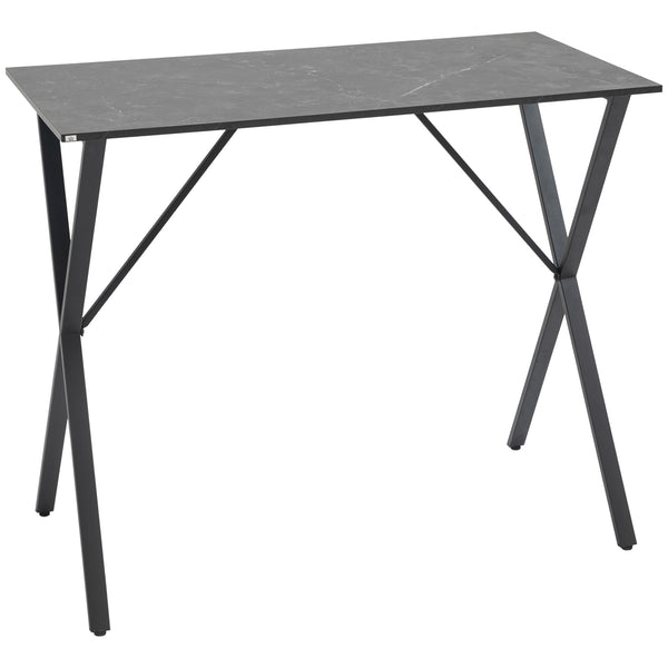Tavolo Alto da Bar 120x60x102 cm in Legno e Acciaio Nero online