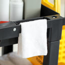 Carrello Pulizie 4 Ripiani Sacco da 100L 121x50,5x96,5 cm Nero Giallo e Grigio  