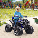 Quad Elettrico per Bambini 12V con Fari e Pedale Blu   