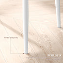 Set 6 Sedie da Pranzo Moderne Schienale Alto Cuciture a Diamante 41x50x97 cm Bianco  