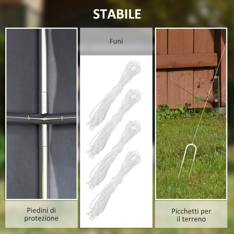 Tenda Garage per Bici e Moto Capanno da Giardino con Porta Avvolgibile 112x200x200 cm Grigio Scuro  