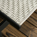 Lettino Prendisole da Giardino 162x60x90 cm in Rattan e Alluminio Nero e Grigio