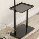 Appendiabiti da Terra a C 3 Ganci Ripiano e Base in Pietra Nero