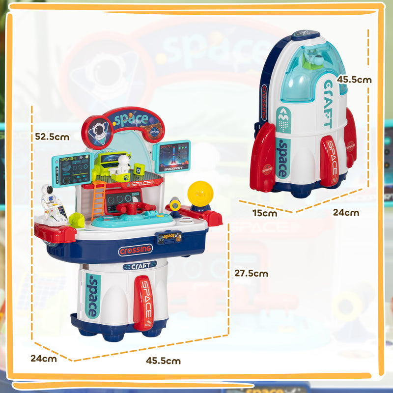 Banco da Lavoro per Bambini 21 Pezzi a Tema Spaziale con Suoni e Luci  