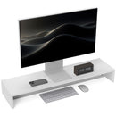 Supporto per Monitor 3 Vani 100x27x15 cm in Legno Bianco  