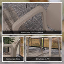 Set 4 Sedie da Giardino 60x56x75 cm Impilabili in Polipropilene Grigio 