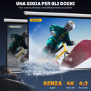 Telo Proiettore  84"" Formato 4:3 a Parete o Soffitto 181x8x138 cm Bianco 