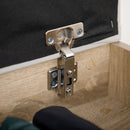 Scarpiera Salvaspazio Imbottita con Spazio a Scomparsa 80x30x45 cm in Legno e Pelle PU Colore Legno  